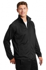 Men's Black Sport Tek Tricot Jacket with Embroidered Radiologic Logo